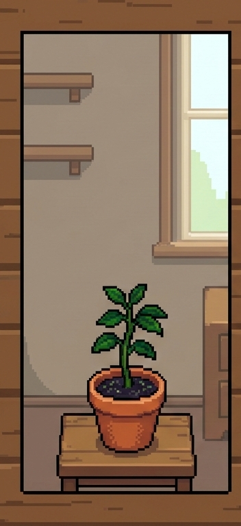 Jeune ficus en pixel art